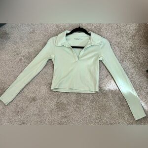 Abercrombie & Fitch Light Green Long Sleeve Top